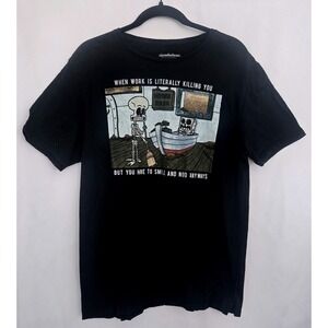 Spongebob Squarepants L Work Meme‎ T Shirt Skeleton Dark Humor Nickelodeon 2022